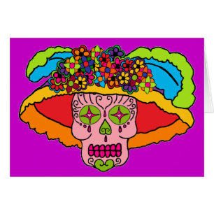 Catrina Sugar Skull Hälsningskort