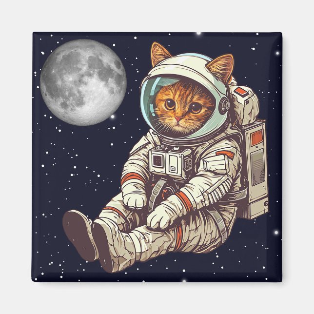 Catronaut Cat Astronaut Magnet (Framsidan)