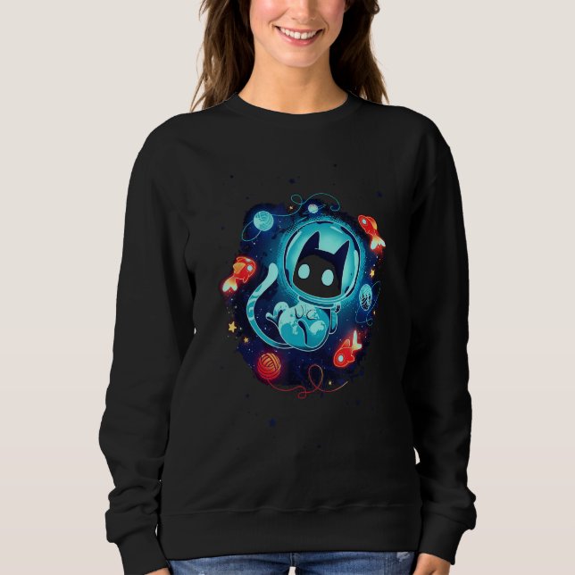 Catronaut Cat Astronaut space cat 2 T Shirt (Framsida)