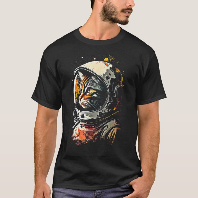 Catronaut Cat Astronaut space cat T Shirt (Framsida)