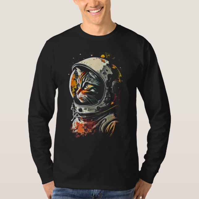 Catronaut Cat Astronaut space cat T Shirt (Framsida)