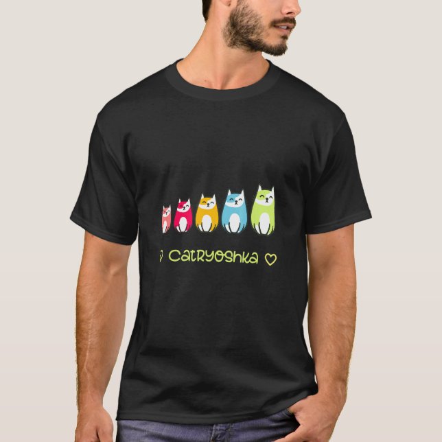 Catryoshka Docka Snäll Matryoshka Ryska Docka T Shirt (Framsida)