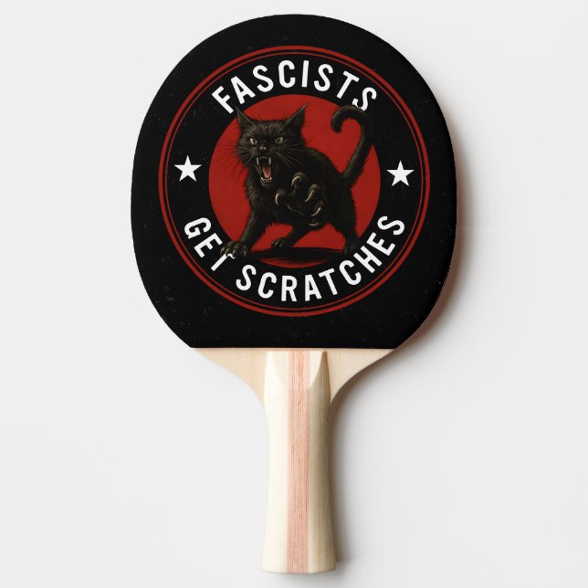 Cats Against Fascists Pingisracket (Framsidan)