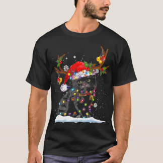 Cats Älskare Julgran Julafton Ljus Cat Loving F T Shirt