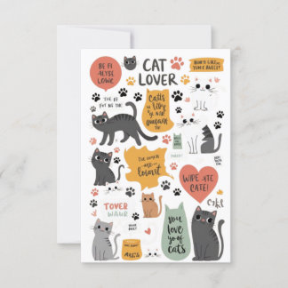 Cats Älskare T-Shirt - Cute & Funny Cat Lover Shir