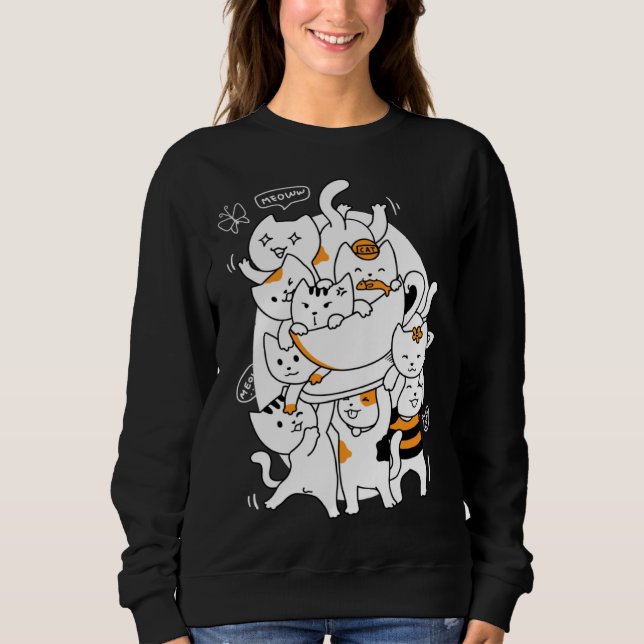 Cats and Coffee T Shirt (Framsida)