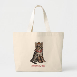 Cats and Cowboys Tote Bag Jumbo Tygkasse