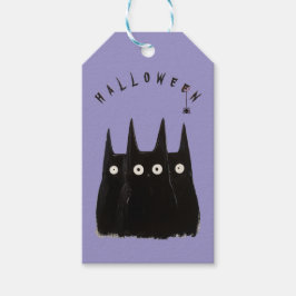 Cats and Halloween, personalized Presentetikett