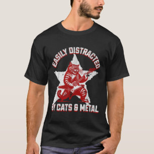 Cats and Metall Fläkt Music Metalhead Heavy Rockst T Shirt