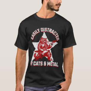 Cats and Metall Fläkt Music Metalhead Heavy Rockst T Shirt