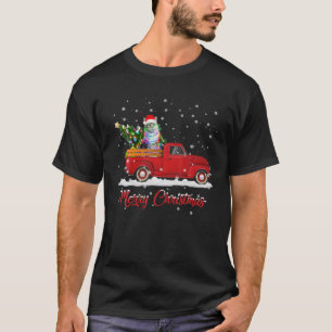 Cats Animal Riding Red Lastbil jul T Shirt