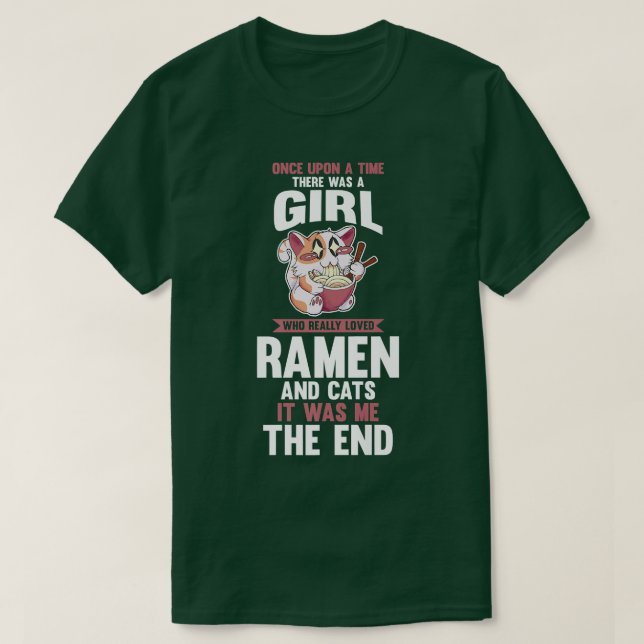Cats Anime Ramen  T Shirt (Design framsida)