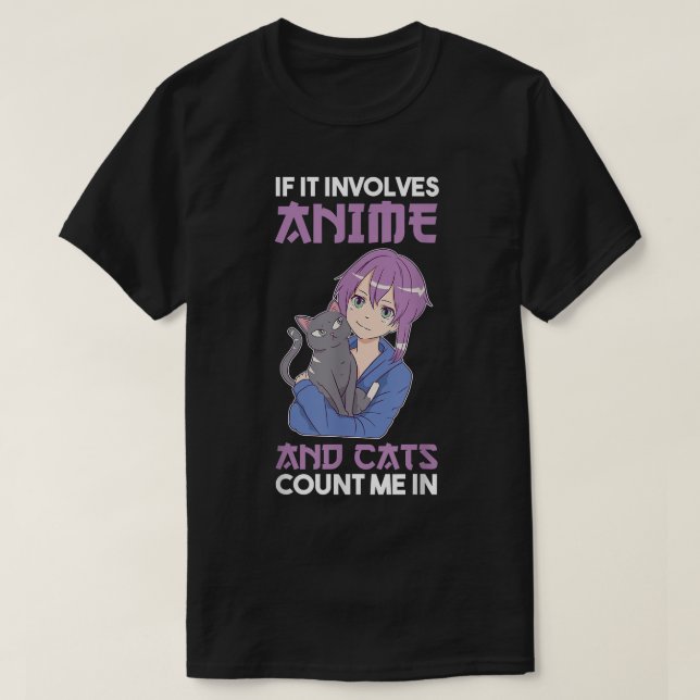 Cats Anime T-Shirt Copy (Design framsida)