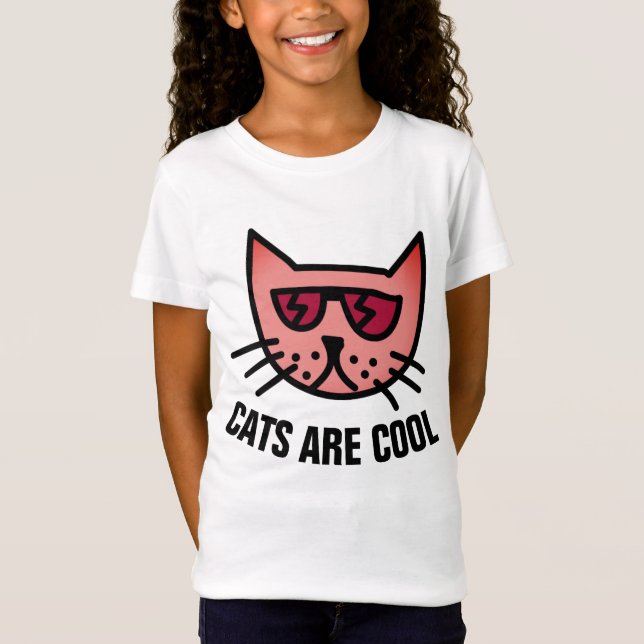 CATS ÄR COOLA, Cute Kids Cat T-shirts (Framsida)