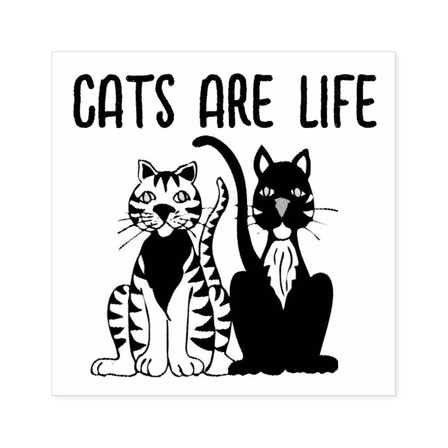 CATS ÄR LIFE CAT GUBBER FRIMÄRKE FRIMÄRKE STÄMPEL (Tryck)