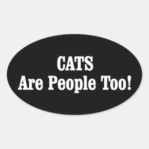CATS är också människor! Ovalt Klistermärke