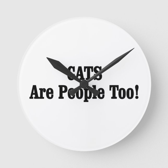 CATS är också människor! Rund Klocka (Framsida)