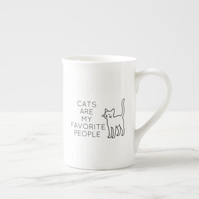 Cats are my favorite people benporslin mugg (Höger)