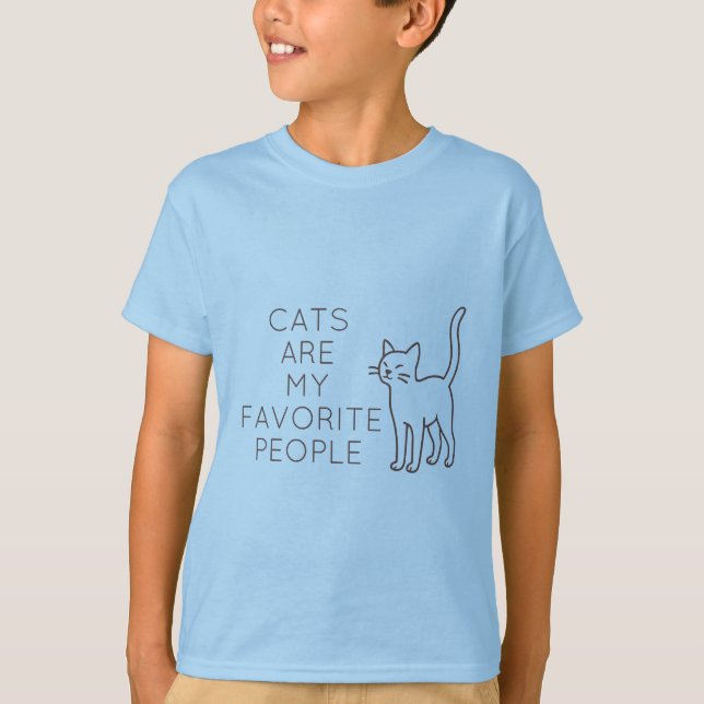 Cats are my favorite people t shirt (Framsida)