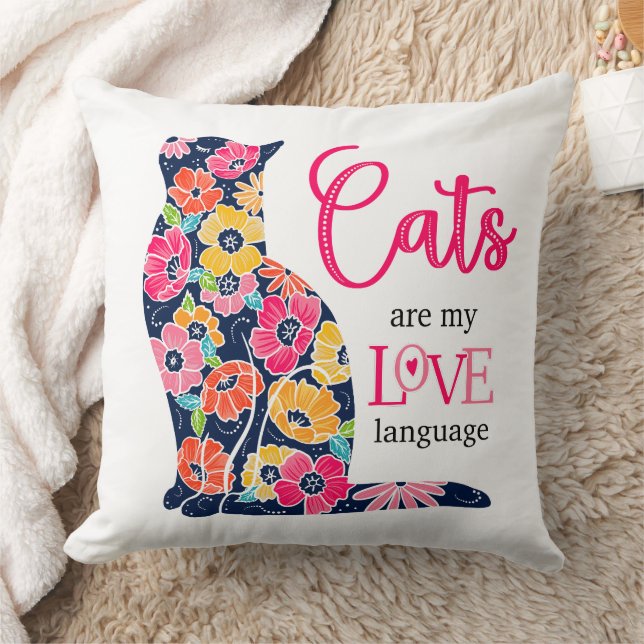 Cats are my LOVE Language Kudde (Filt)