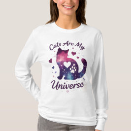Cats Are My Universe Galaxy Sweatshirt T Shirt