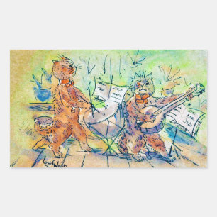 Cats Band, Louis Wain Rektangulärt Klistermärke