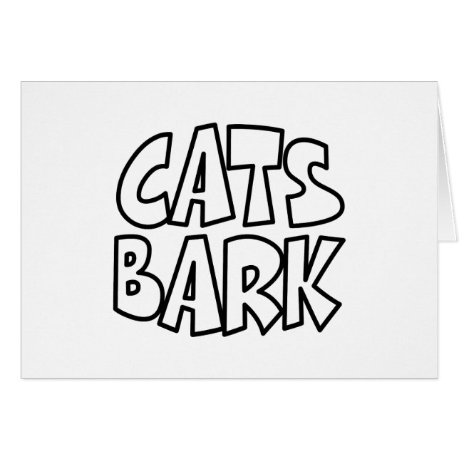 Cats Bark Card Hälsningskort (Framsidan Horizontal)