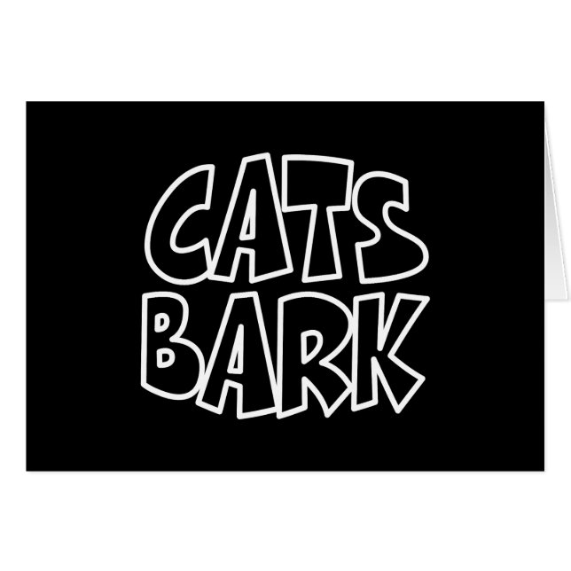 Cats Bark Card Hälsningskort (Framsidan Horizontal)