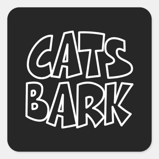 Cats Bark Fyrkantigt Klistermärke (Framsida)