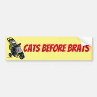 Cats Before Brats Bumper Sticker Bildekal