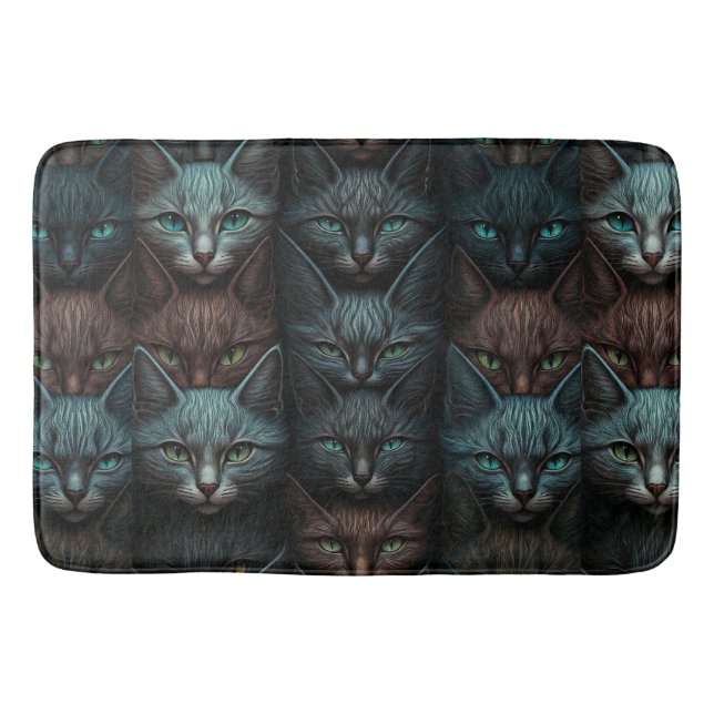 Cats BeSnyval Mörk Anpassningsbar älskare Personal Badrumsmatta (Framsidan)