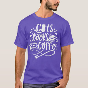 Cats Bokar och Coffee Funny Librarian Kittens Kärl T Shirt