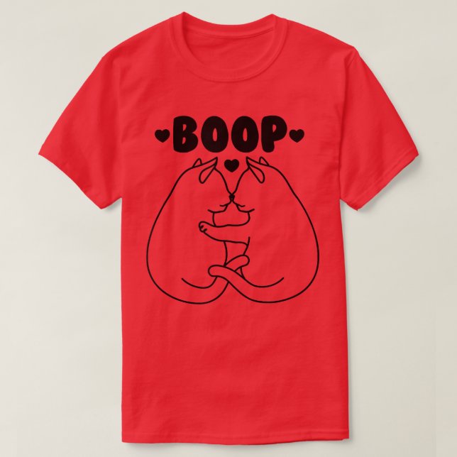 Cats Booping Noses Funny Cat Boop  T Shirt (Design framsida)