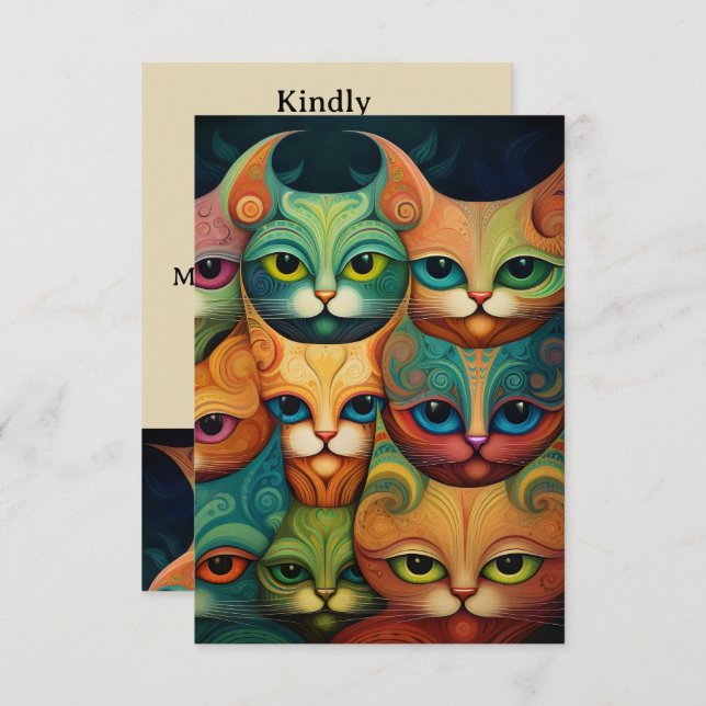 Cats bröllop OSA kort (Fram/baksida)