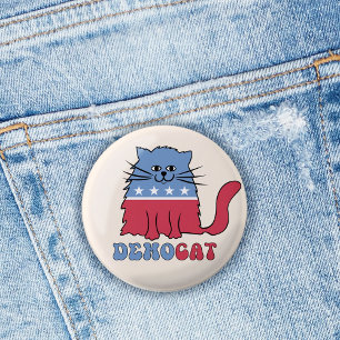 Cats Cat Dam för Kamala Harris Vote 2024 Knapp