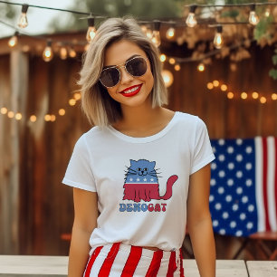 Cats Cat Dam för Kamala Harris Vote 2024 T Shirt