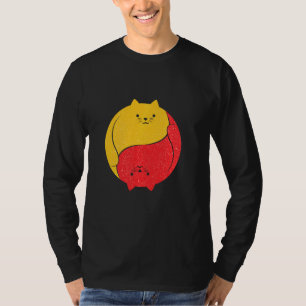 Cats Cat Funny Cute Superskoj Yin Yang Knubbig T Shirt