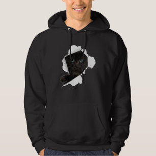 Cats Cats Blackcat Torn Trasa Kitten Hoodie