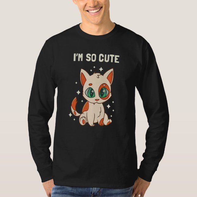 Cats Children Green Eyes Cute Kitten Premium T Shirt (Framsida)