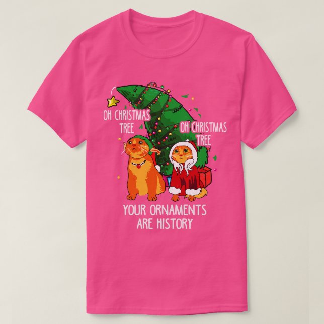 Cats Christmascat T Shirt (Design framsida)