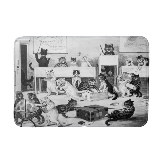 Cats Classroom Discipline, Louis Wain Badrumsmatta (Framsidan)