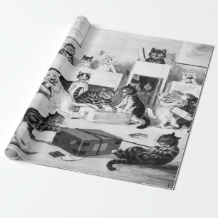 Cats Classroom Discipline, Louis Wain Presentpapper