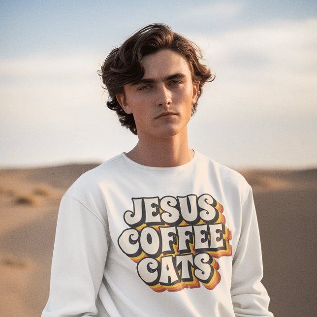 CATS COFFEE JESUS CAT T-SHIRTS (Skapare uppladdad)