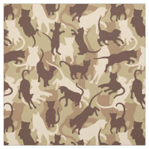 Cats Desert Camouflage Tyg