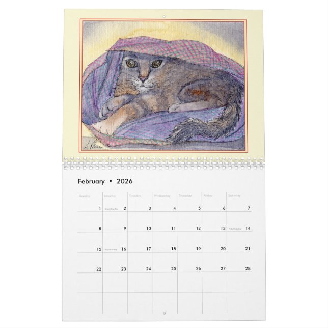 CATS! En katt per månadskalender Kalender (Feb 2026)