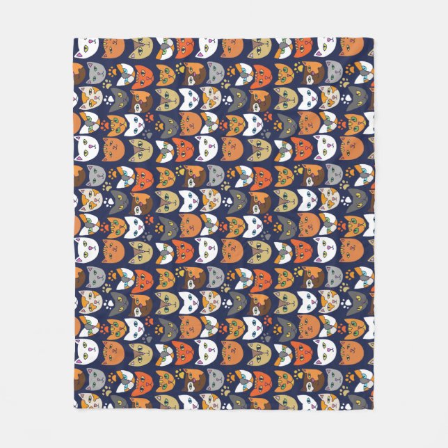 Cats Everywhere Cat Person Fleecefilt (Framsidan)