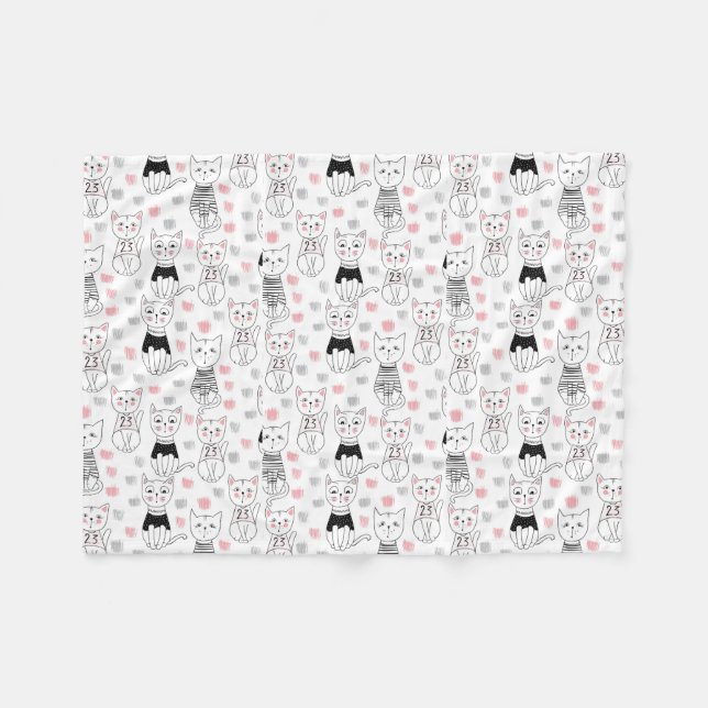 Cats Fleece Blanket (Framsidan (Horisontell))