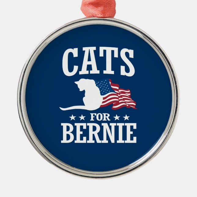 CATS FÖR BERNIE SANDERS JULGRANSPRYDNAD METALL (Framsidan)