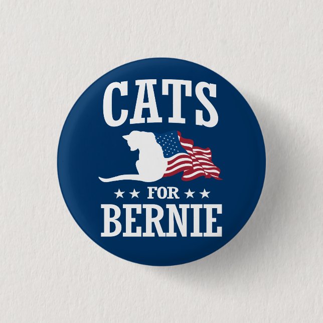 CATS FOR BERNIE SANDERS KNAPP (Framsida)