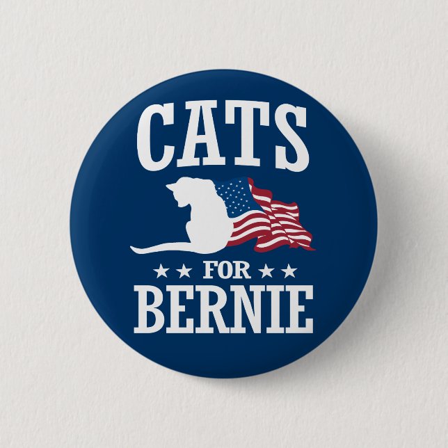 CATS FOR BERNIE SANDERS KNAPP (Framsida)